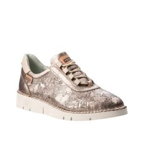 PIKOLINOS Vera Metallic Gold Leather Sneakers Size 39